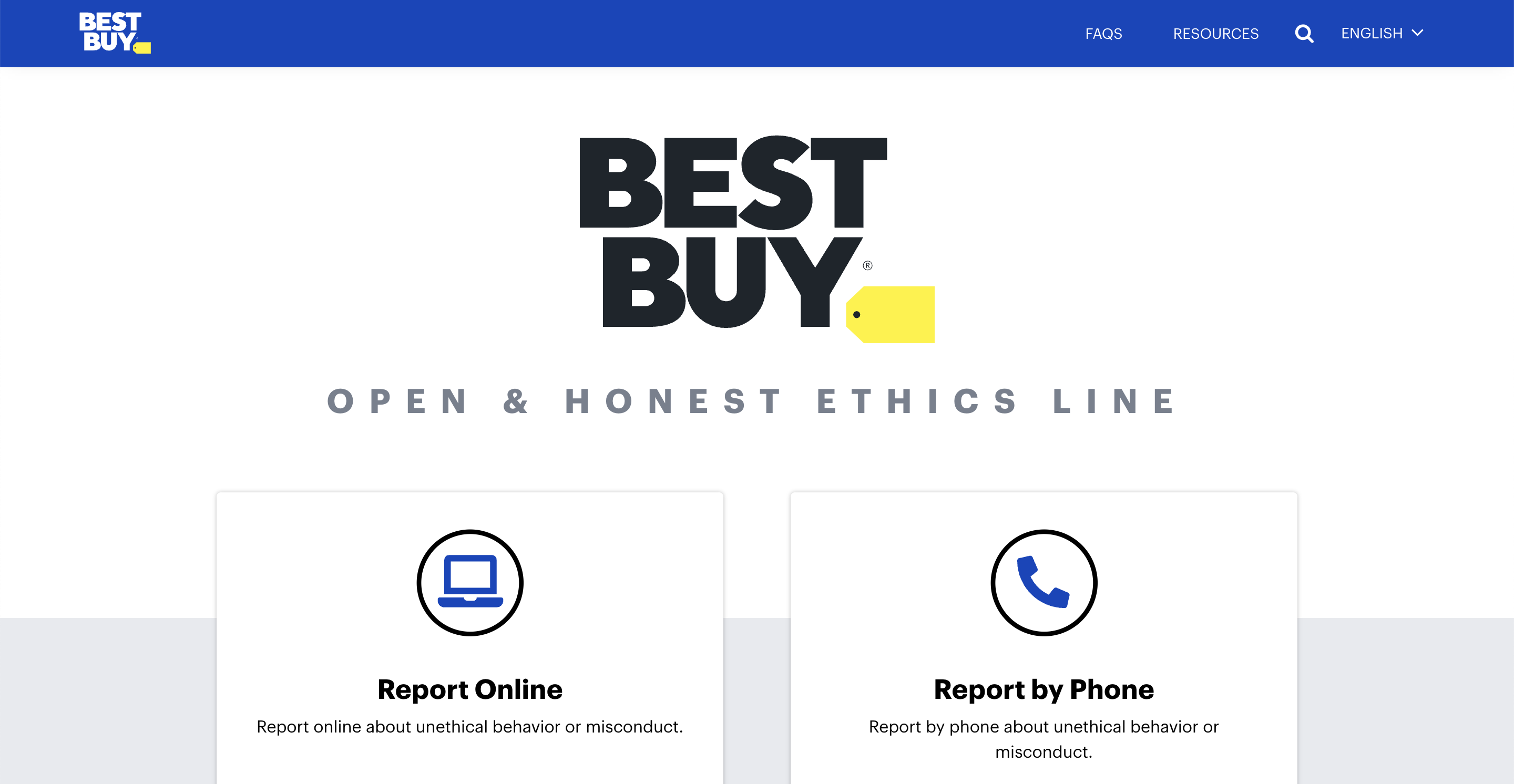 Best Buy speakup homepage screenshot